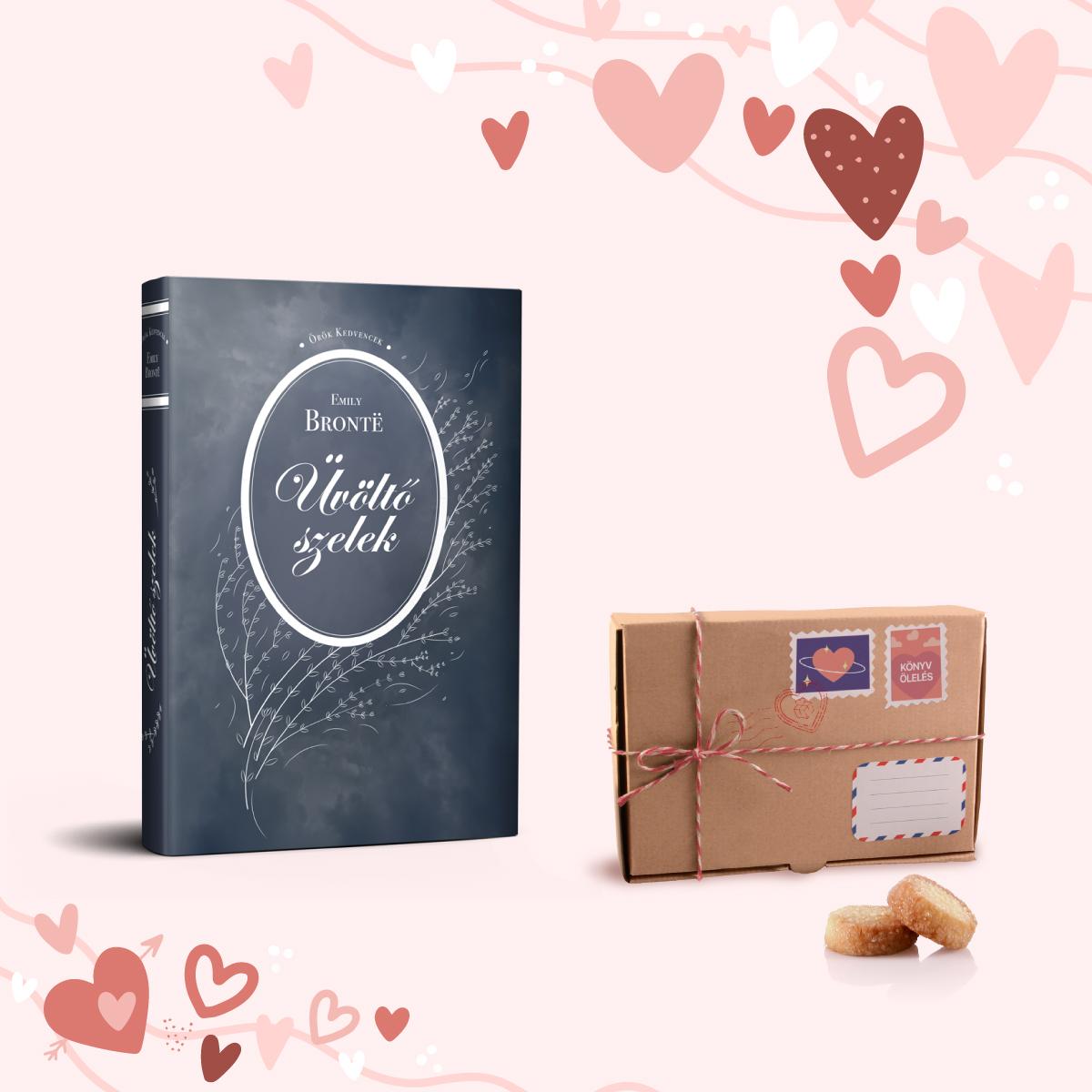 Emily Bronte - Könyvölelés - Valentin nap - Emily Bronte: Üvöltő szelek + Les Cadeaux de Flore keksz