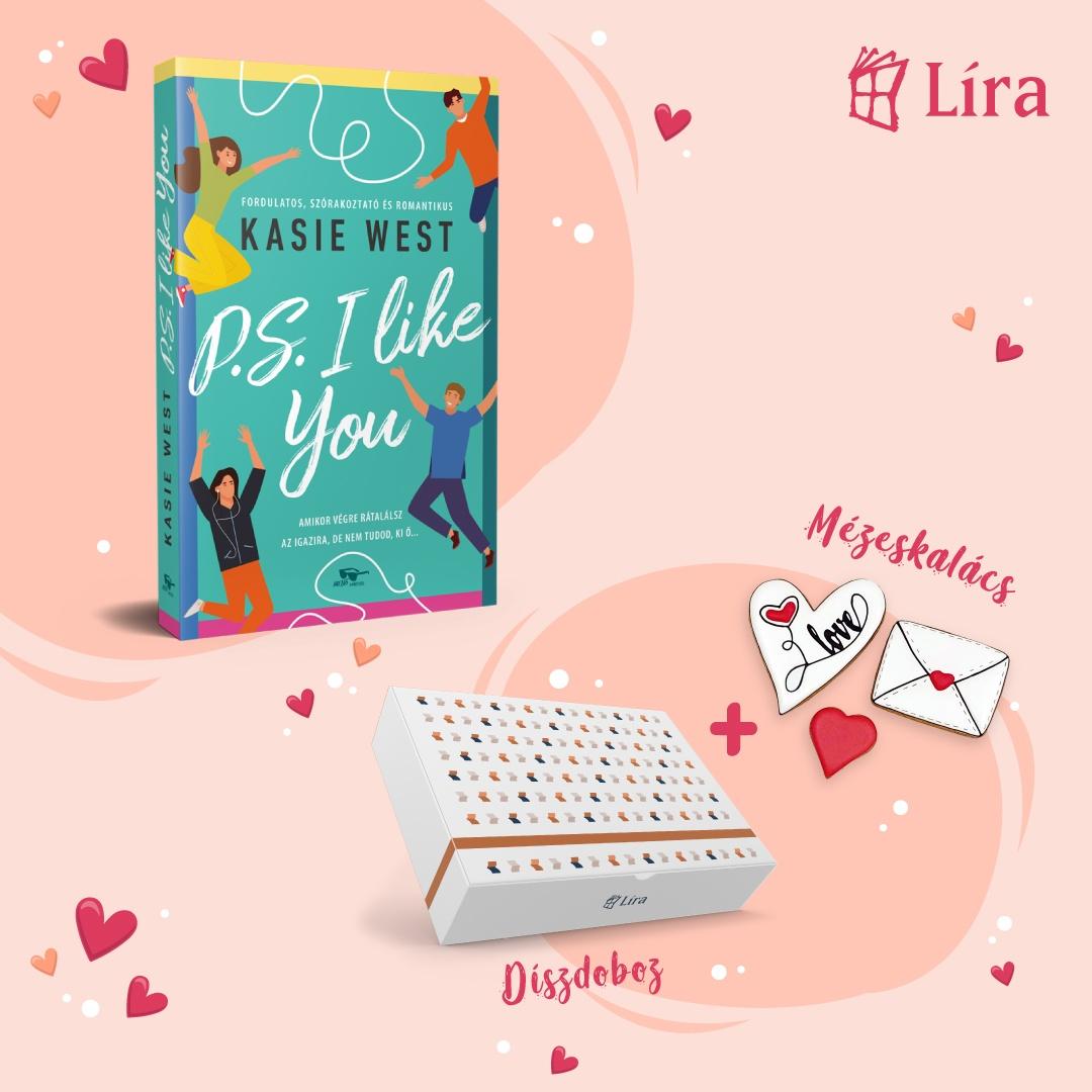 Kasie West - Könyvölelés Valentin-nap - Kasie West: P.S. I Like You + mézeskalács + díszdoboz